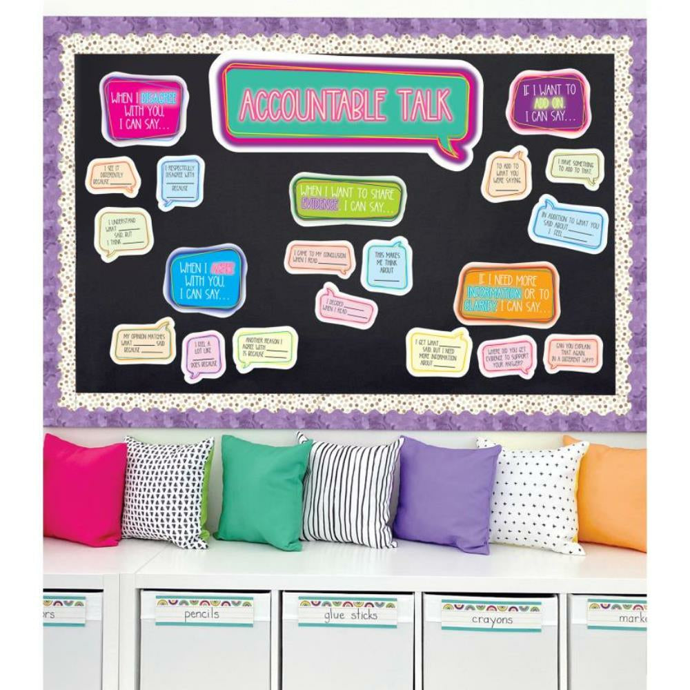 Ensemble de tableau d'affichage Carson Dellosa Accountable Talk