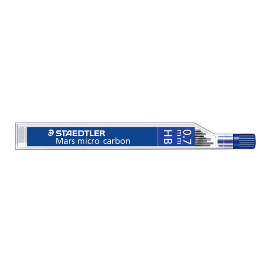 Recharges de mines pour porte-mine Staedtler Mars Micro Carbon - HB - 0,7 mm - Lot de 12