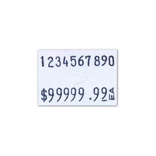 Eddie's - 2 Line 10 Characters Permanent Labels - White - 40 Rolls of 1250 Labels/Roll