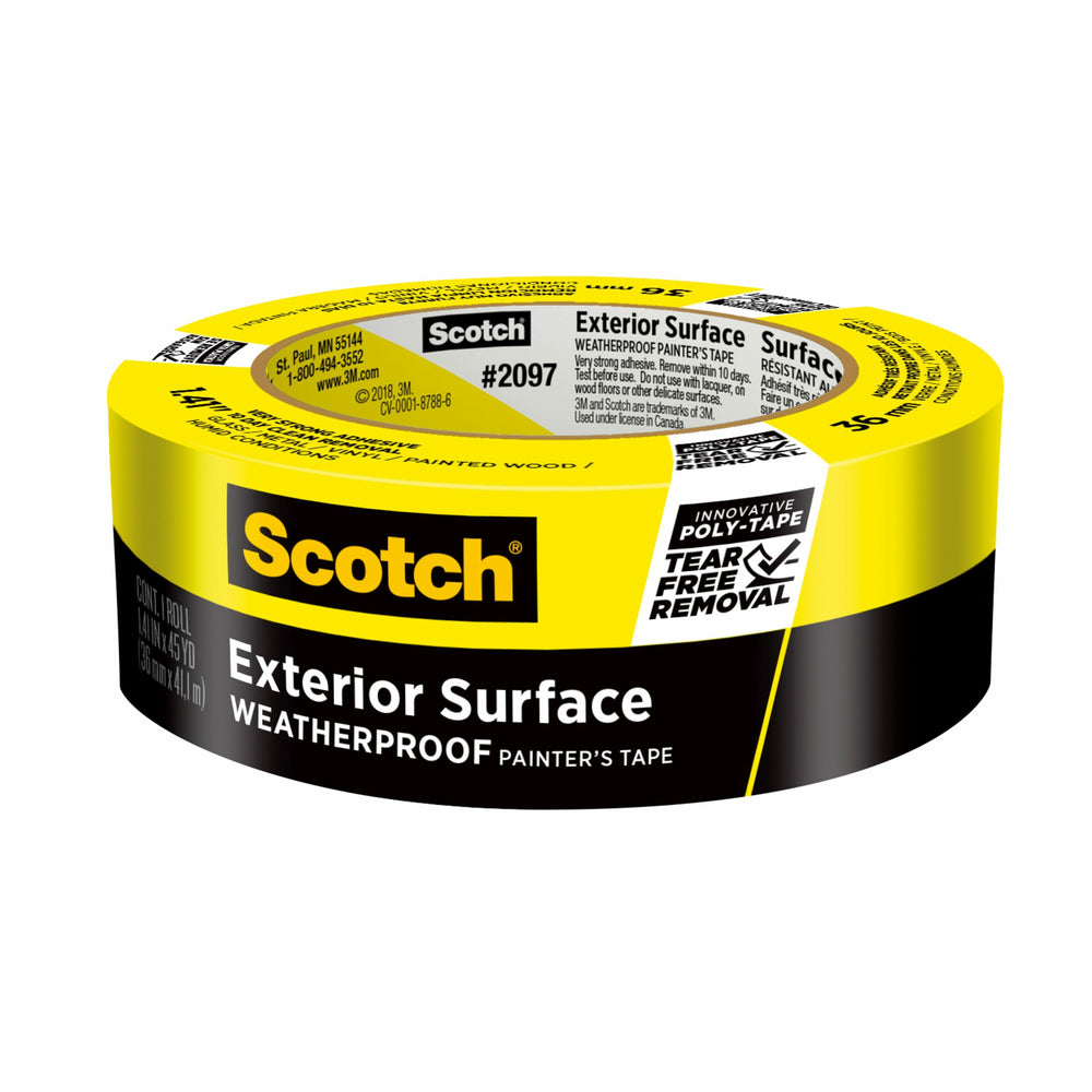 Ruban de peintre pour surfaces extérieures Scotch - 36 mm de large x 41,1 m de long (1,41 po de large x 45 vg de long)