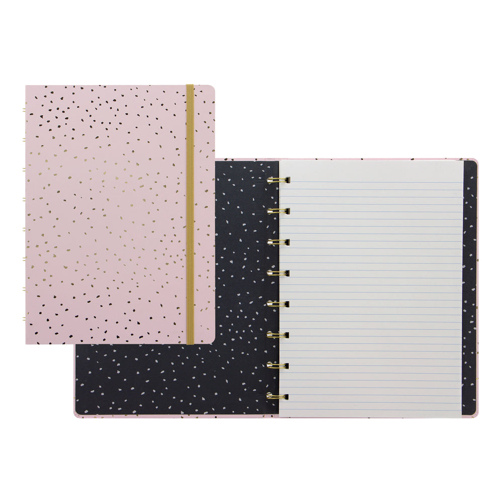Carnet rechargeable Filofax Confetti - Format A5 - 8-1/4" x 5-3/4" - 112 pages - Quartz rose