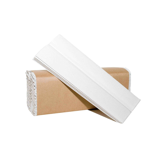 Toallas plegables en C MARK3, blancas, recicladas, 1 capa, 2400/caja