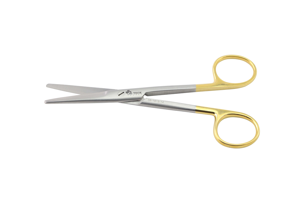 HiTeck Mayo Scissor, Straight, Beveled Blades, Tungsten Carbide, 14.5CM - D2D HealthCo.
