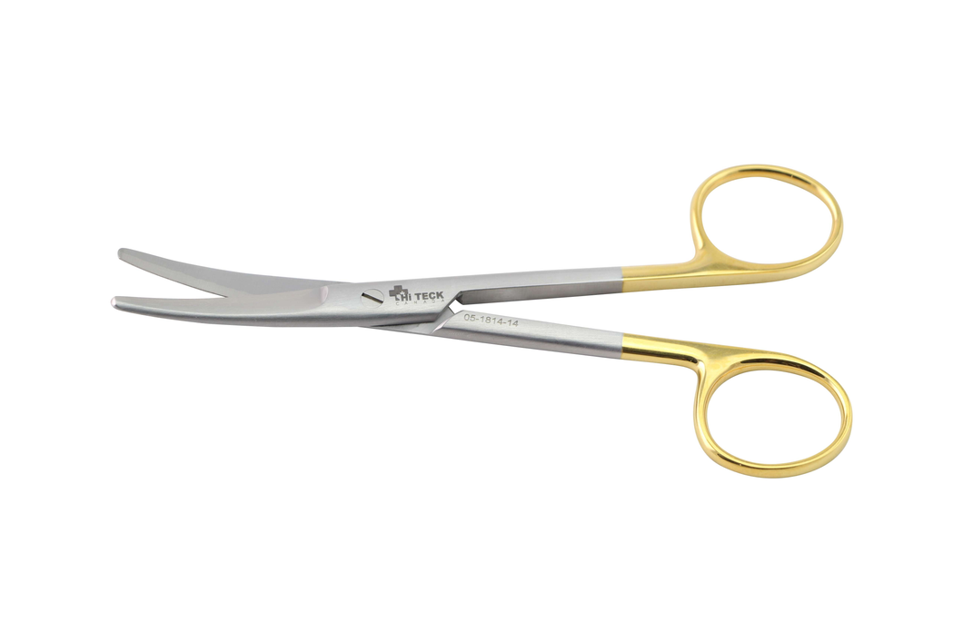 HiTeck Mayo Scissor, Curved, Beveled Blades, Tungsten Carbide, 14.5CM - D2D HealthCo.
