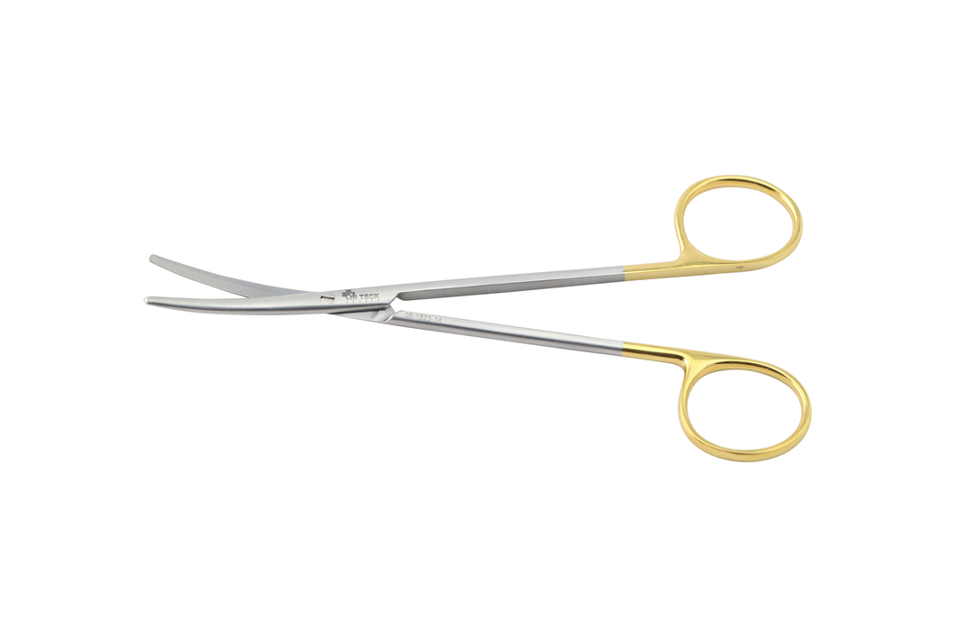HiTeck Metzenbaum Fine (Delicate) Scissor, Curved, Blunt, Tungsten Carbide, 14.5CM - D2D HealthCo.