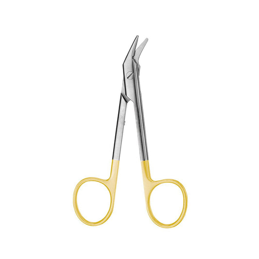Universal Wire Cutting Notched Scissor, Angled, Tungsten Carbide, 1 Blade Serrated, 12CM - D2D HealthCo.