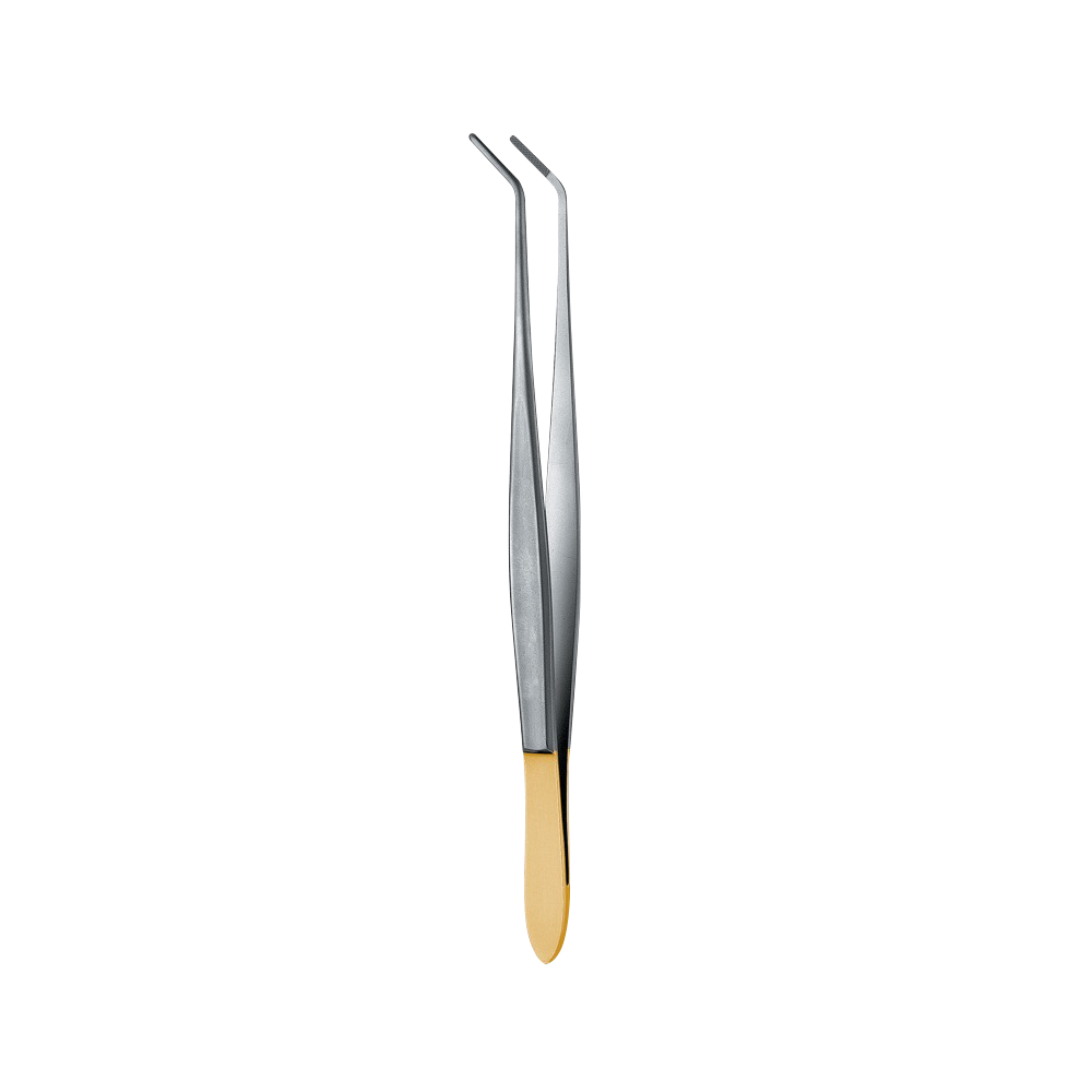 Cushing Dressing Forcep, Serrated, Angled, Tungsten Carbide, 18CM