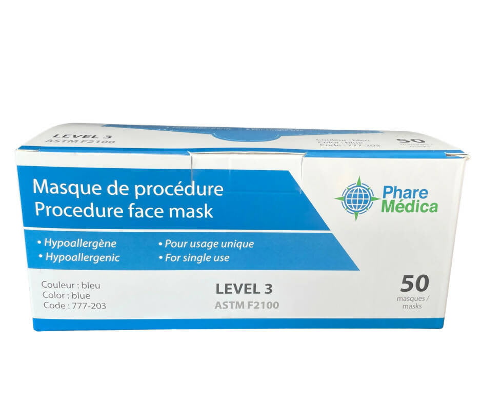ASTM Adult Mask - Level 3 - Box of 50 - D2D HealthCo.