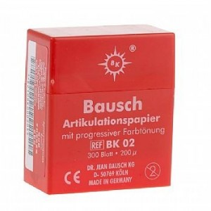 Bausch .008" (200 microns) RED Articulating Paper Strips, 300/Box
