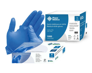Phare Medica Blue Nitrile Gloves - CASE (1000 Gloves) - D2D HealthCo.