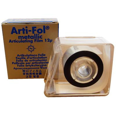 Bausch Arti-Fol Metallic - Film Shimstock unilatéral bleu, 12 microns, rouleau de 22 mm x 20 m