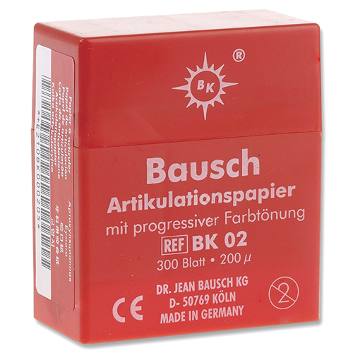 Bausch .008" (200 microns) RED Articulating Paper Strips, 300/Box