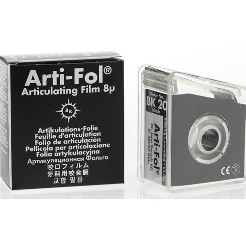 Bausch Arti-Fol I, Ultra Fin 8 Microns, Rouleau de 22 mm x 20 m, Noir