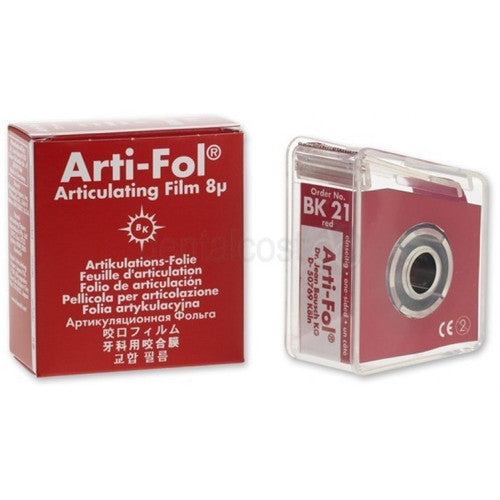 Bausch Arti-Fol, Ultra Fin 8 Microns, Rouleau de 22 mm x 20 m, Rouge