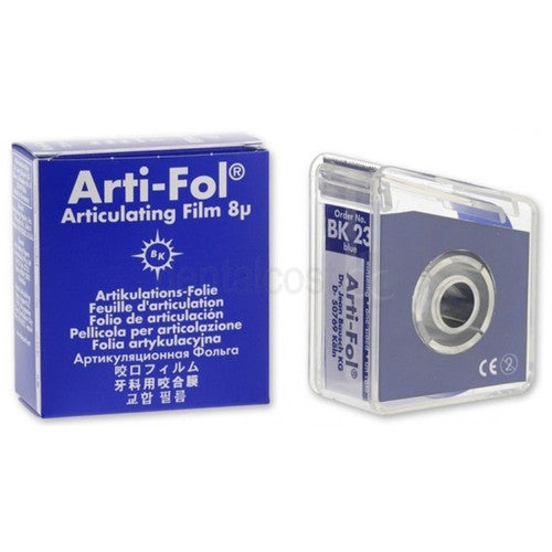Bausch Arti-Fol, Ultra Fin 8 Microns, Rouleau de 22 mm x 20 m, Bleu