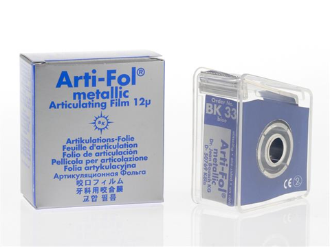 Bausch Arti-Fol Metallic - Blue One-Sided Shimstock-Film, 12 microns, 22 mm x 20 m Roll