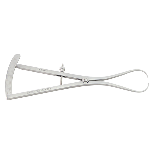 Pied à coulisse Castroviejo arrondi, droit