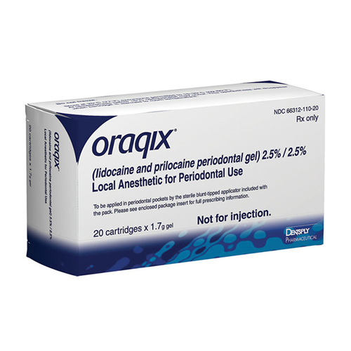 Oraqix Periodontal Gel, 2.5% Lidocaine and 2.5% Prilocaine Cartridges 20/bx 
