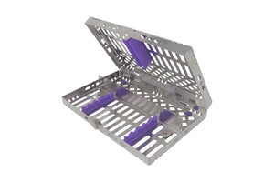 Sterilization Cassette for 5 Instruments, With Adjustable Accessory Area - 202x130x30, Detachable - D2D HealthCo.