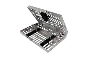Sterilization Cassette for 5 Instruments, With Adjustable Accessory Area - 202x130x30, Detachable - D2D HealthCo.