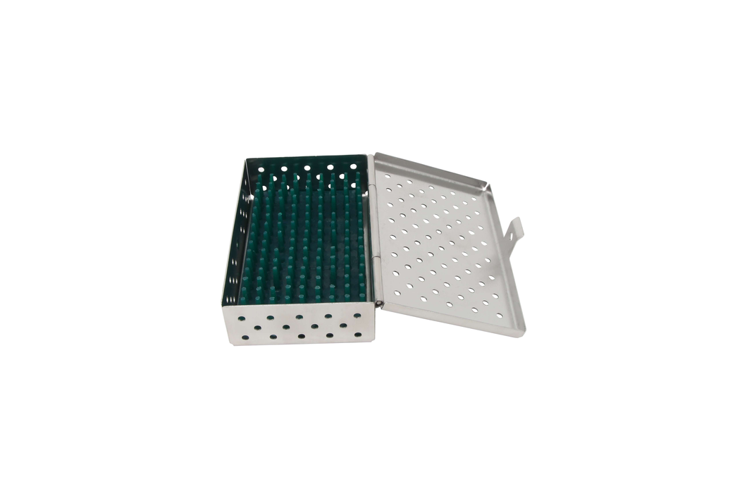 Sterilization Cassette for Clamps & Small Parts, With Silicone Mat - 100x60x25, Non Detachable - D2D HealthCo.