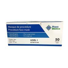 Load image into Gallery viewer, ASTM Adult Level 1 medical mask - 50/box - D2D HealthCo.
