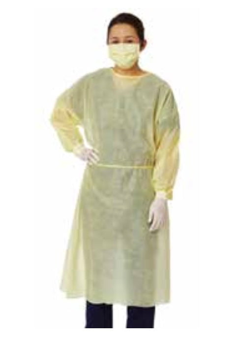 Isolation Gown, AAMI Level 1, Non-Woven, Disposable - CASE (100 Pieces) - D2D HealthCo.