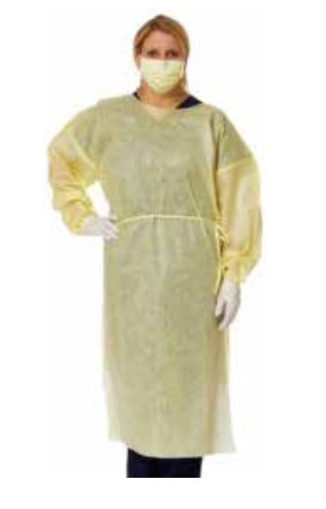 Isolation Gown, AAMI Level 2, Non-Woven, Disposable - CASE (100 Pieces) - D2D HealthCo.