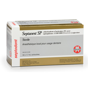 Septanest SP 1:100,000 Epi 4% 50/Pk