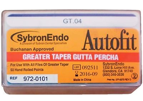 Autofit Greater Taper Gutta Percha 50/Pk