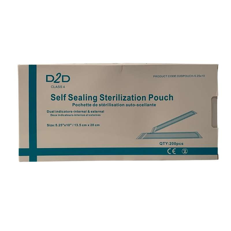 Sterilization Pouches in Multiple Sizes - BOX (200 Pouches) - D2D HealthCo.