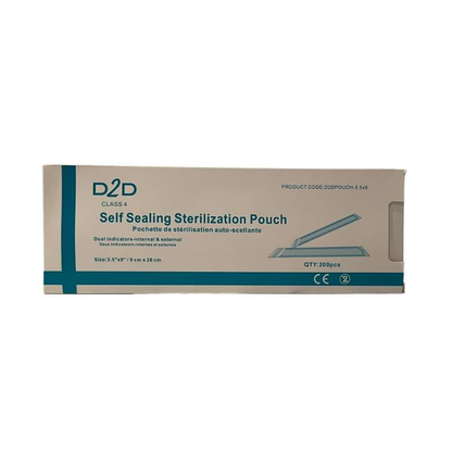 Sterilization Pouches in Multiple Sizes - BOX (200 Pouches) - D2D HealthCo.