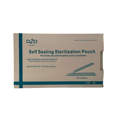 Sterilization Pouches in Multiple Sizes - BOX (200 Pouches) - D2D HealthCo.