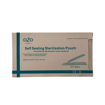 Sterilization Pouches in Multiple Sizes - BOX (200 Pouches) - D2D HealthCo.