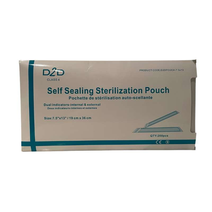 Sterilization Pouches in Multiple Sizes - BOX (200 Pouches) - D2D HealthCo.