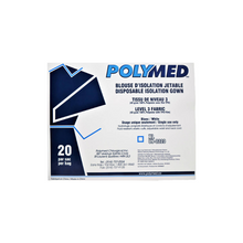 Load image into Gallery viewer, POLYMED ASTM LEVEL 3 ISOLATION GOWNS- CASE (120 Pieces)
