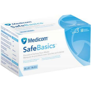 Medicom SafeBasics® Earloop Level 3 Mask BLUE - BOX (50 Pieces) - D2D HealthCo.