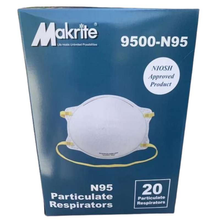Load image into Gallery viewer, Makrite N95 Respirator Mask 9500  - CASE (240 pieces) - D2D HealthCo.
