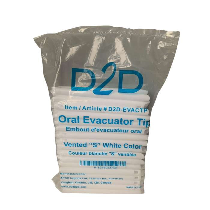 Oral Evacuator Tips - CASE (1,000 pieces) - D2D HealthCo.