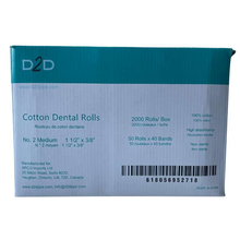 Load image into Gallery viewer, Cotton Rolls - BOX (2,000 pieces) - D2D HealthCo.
