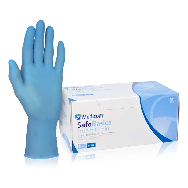 Medicom SafeBasics® True Fit Thin™ Nitrile Gloves - CASE (2,400 pieces) - D2D HealthCo.