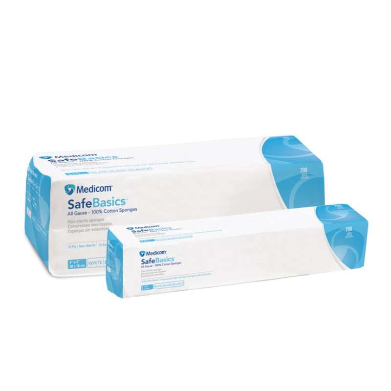 SafeBasics™ All Gauze Cotton Sponges - CASE - D2D HealthCo.