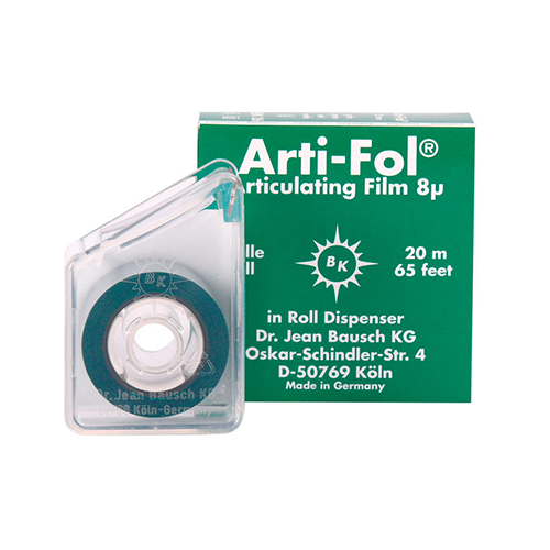 Bausch Arti-Fol II, ultra fin 8 microns, rouleau de 22 mm x 20 m, recto verso, vert