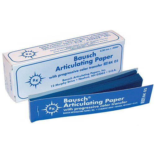 Bausch .008 (200 microns) Bandes de papier articulées BLEUES, 300/boî –  D2D HealthCo.