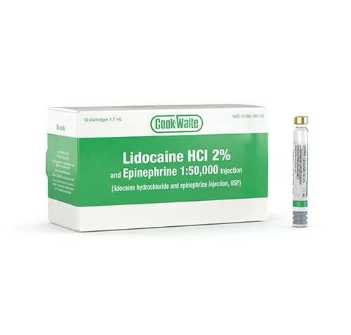 Lidocaine 1:50M Anaesthetic 50/Bx (Green)