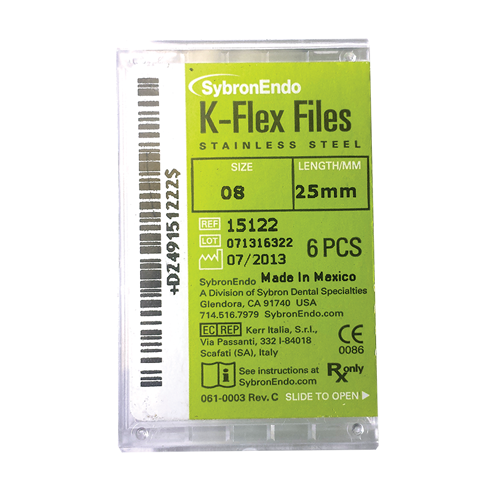 K-Flex File 25mm Sizes 08-40 6/Bx (SybronEndo)