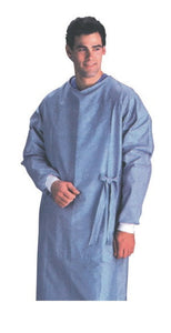 STERILE DISPOSABLE BLUE SURGICAL GOWNS WITH TIES - CASE (30 PIECES) - D2D HealthCo.