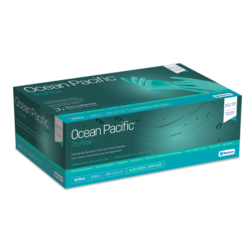 Ocean Pacific TruAloe Green Gloves  Nitrile PF 200/box