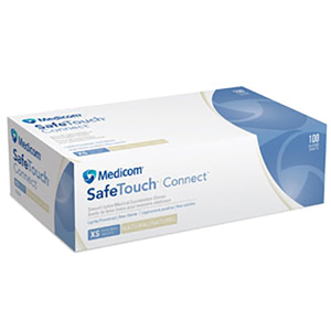 Gants d'examen médical en latex non poudrés SafeTouch « Connect », 100/boîte