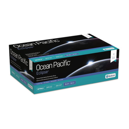 Gants en nitrile non poudrés Ocean Pacific Eclipse bleu nuit, 200/boîte